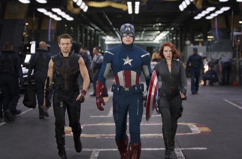 avengers-assemble_jeremy-renner-chris-evans-suit-scarlett-johansson_image-credit-disney-9209467